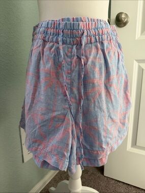 Tommy Bahama Blue Shorts with Pink Palm Print